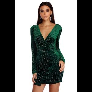 Cassie velvet wrap dress